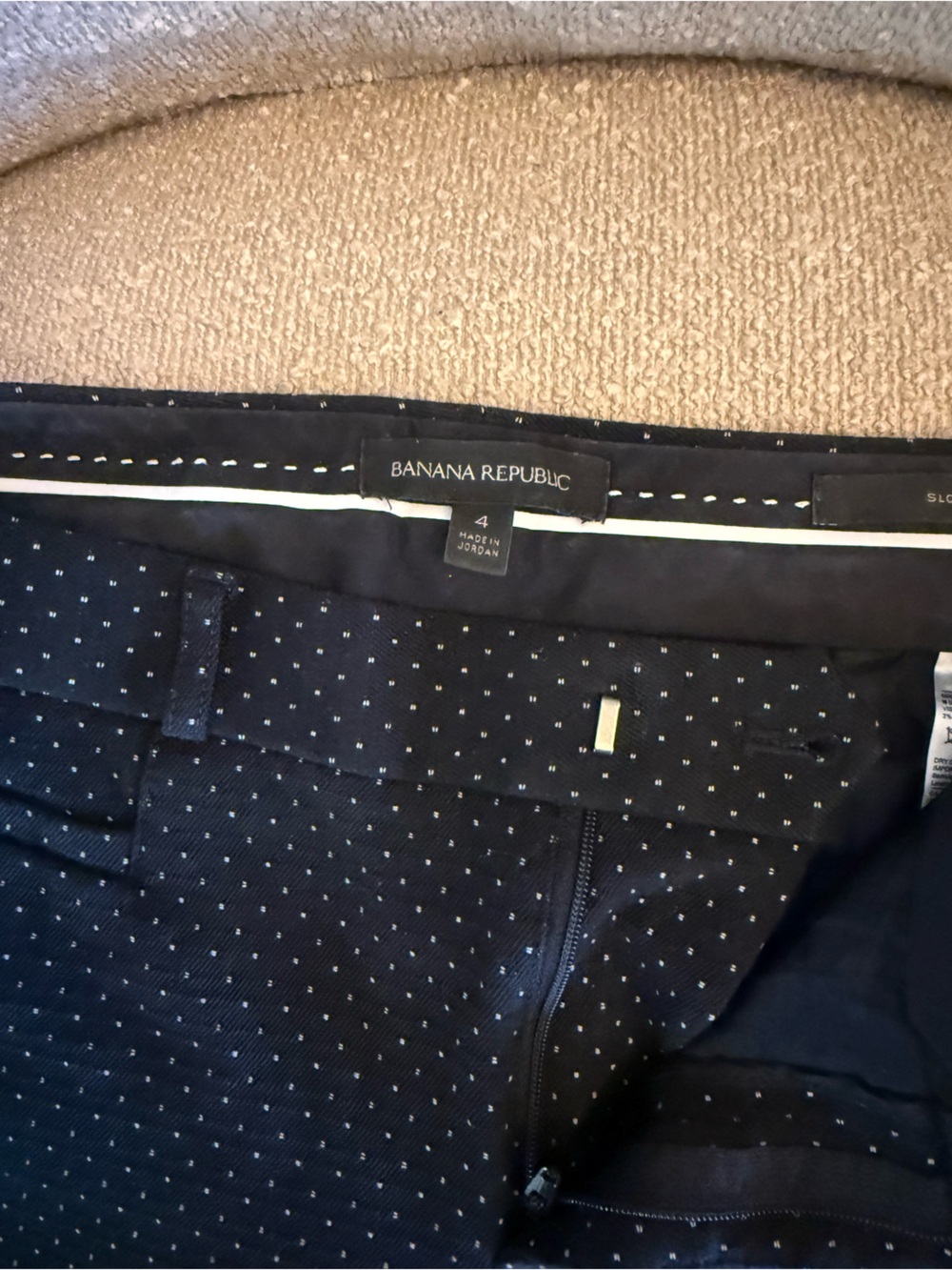 Black Micro-Dot Dress Pants - Picture 2 of 2